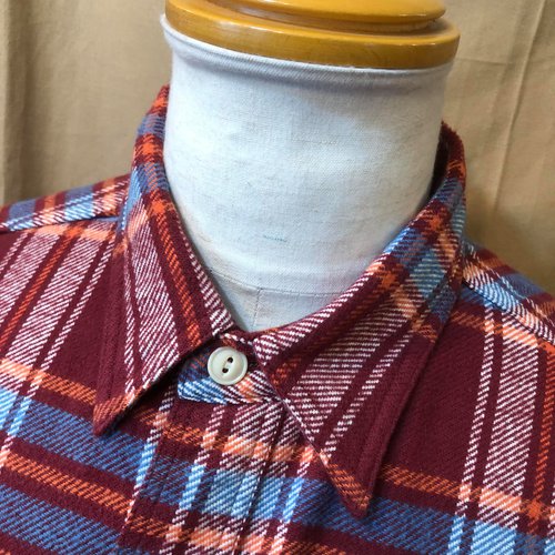 SUGAR CANE TWILL CHECK L/S WORK SHIRT SC28746