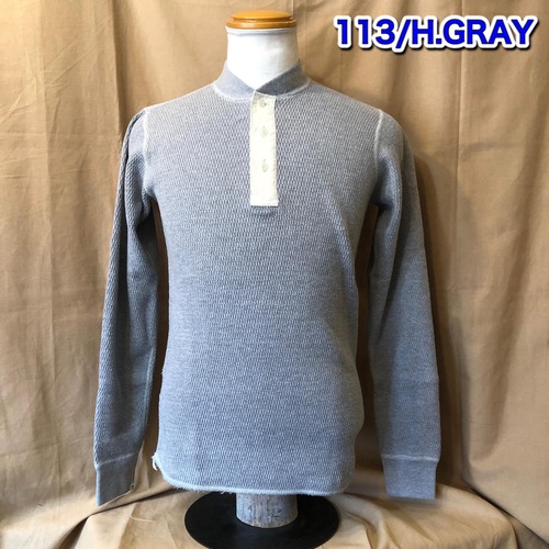 BUZZ RICKSONS L/S THERMAL HENLEY NECK T-SHIRTS
