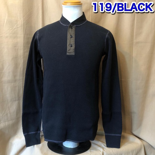 BUZZ RICKSONS L/S THERMAL HENLEY NECK T-SHIRTS