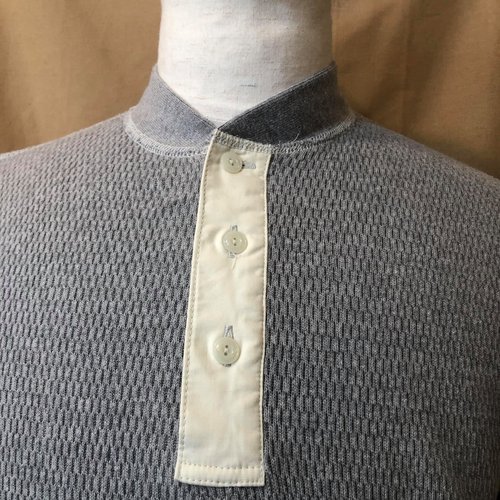 BUZZ RICKSONS L/S THERMAL HENLEY NECK T-SHIRTS
