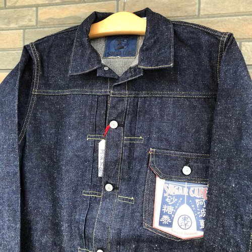 SUGAR CANE 砂糖黍製 13oz. 阿波藍混右綾 DENIM BLOUSE