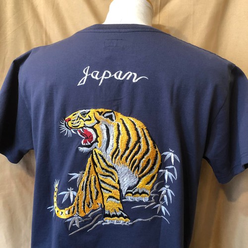 TAILOR TOYO SUKA T-SHIRT EMBROIDERD “GOLD TIGER”