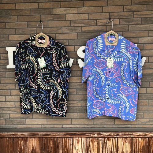 SUN SURF RAYON HAWAIIAN SHIRT “PARADISE PICTOGRAPH”