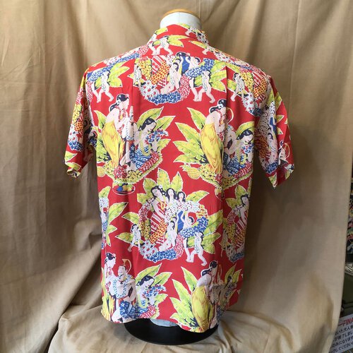 SUN SURF SPECIAL EDITION S/S HAWAIIAN SHIRT “CELEBRATION”RED