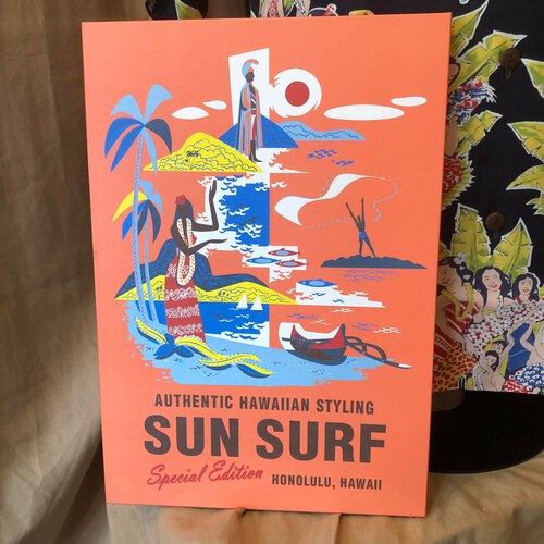 SUN SURF SPECIAL EDITION S/S HAWAIIAN SHIRT “CELEBRATION”RED