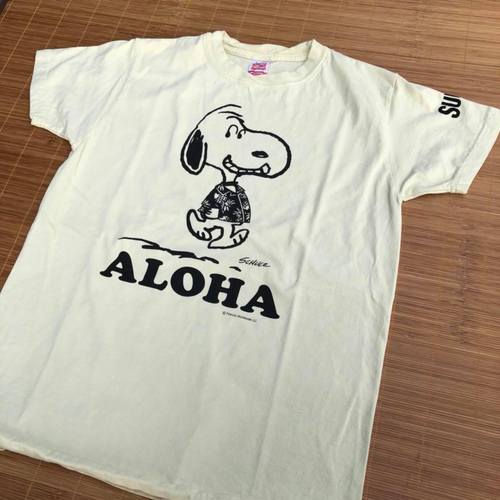 Sun Surf Peanuts S S T Shirt Snoopy Aloha Yellow Delsol Kumamoto デルソル熊本