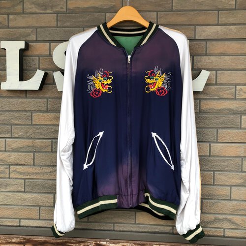 希少デッド!テーラー東洋 エイジングスカジャン HAWAII MAP×FLYING DRAGON