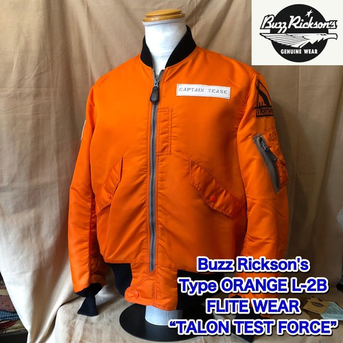 Buzz Ricksons Type ORANGE L-2B FLITEWEAR “TALON TEST FORCE”