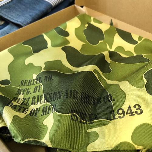 バズリクソンズ東京展示会 限定生産モデル!PARACHUTE CLOTH SILK SCARF