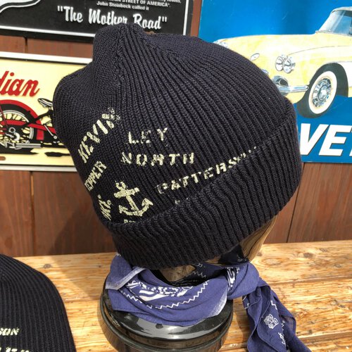 大人気モデル!Buzz Ricksons U.S.N. WATCH CAP STENCIL CUSTOM