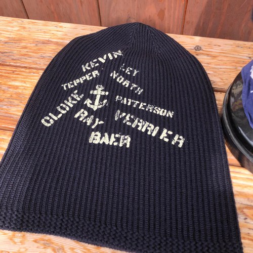 大人気モデル!Buzz Ricksons U.S.N. WATCH CAP STENCIL CUSTOM