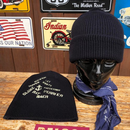 大人気モデル!Buzz Ricksons U.S.N. WATCH CAP STENCIL CUSTOM