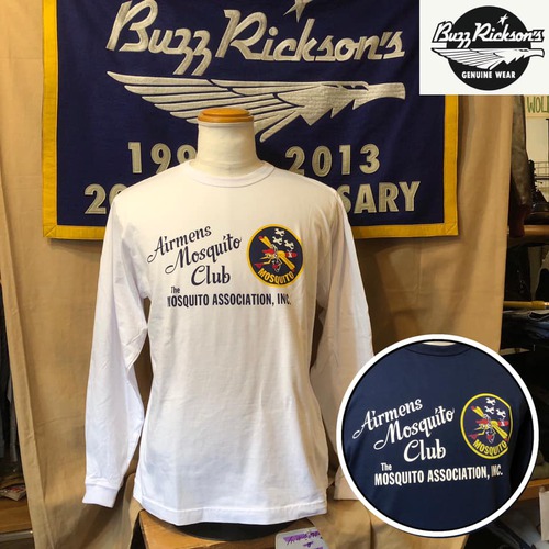 BUZZ RICKSONS L/S T-SHIRT AIRMENS MOSQUITO CLUB