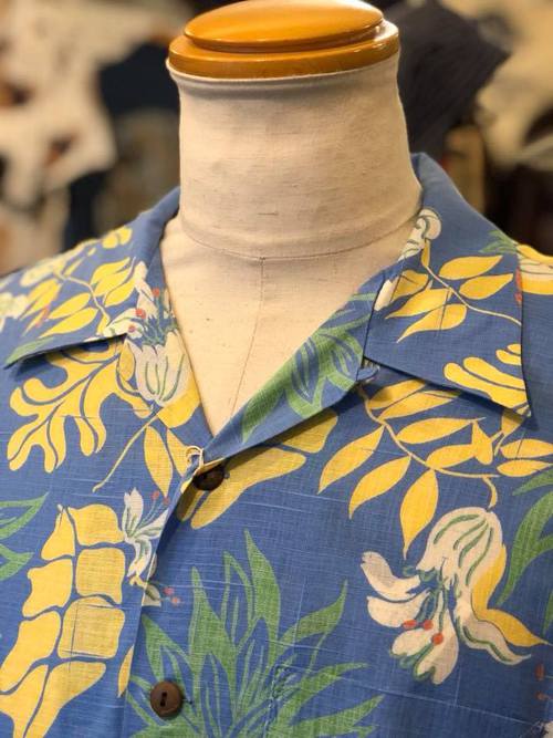 SUN SURF C/L SLUBYARN OPEN SHIRT 『THE GRACE OF ISLAND』BLUE
