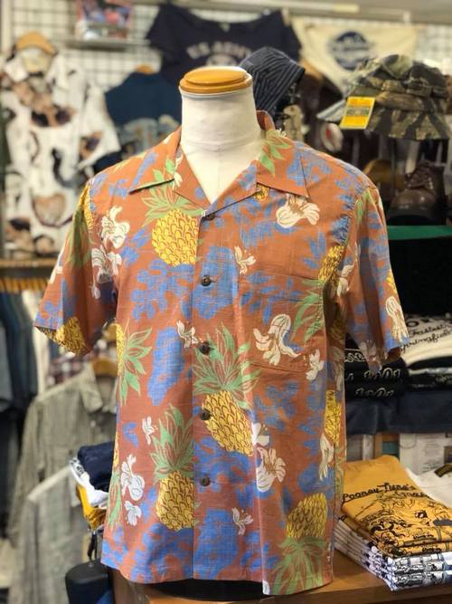 SUN SURF C/L SLUBYARN OPEN SHIRT 『THE GRACE OF ISLAND』BROWN