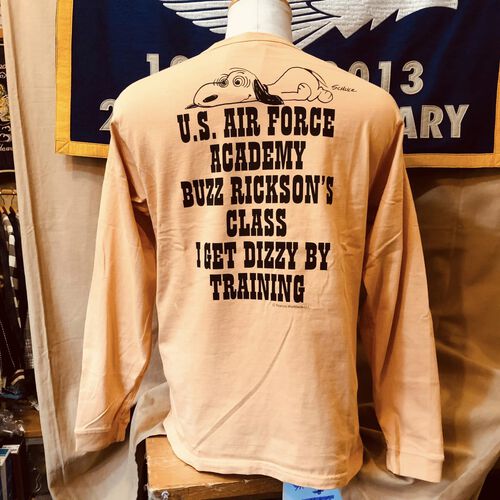BUZZ RICKSONS × PEANUTS ロンT SNOOPY U.S. AIR FORCE ACADEMY