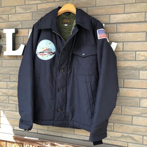 BUZZ RICKSONS Type A-2 DECK JACKET NAVY ”SSN-591 SHARK”