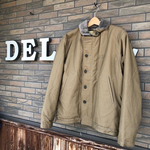 BUZZ RICKSONS Type N-1 DECK JACKET NAVY DEPARTMENTKHAKI