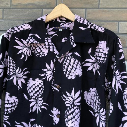 SUN SURF COTTON FLANNEL L/S OPEN SHIRT DUKES PINEAPPLE