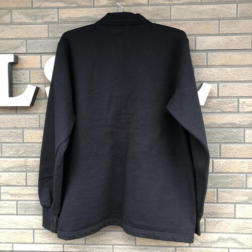 WHITESVILLE SWEAT BUTTON FRONT CARDIGAN W/PATCH BLACK