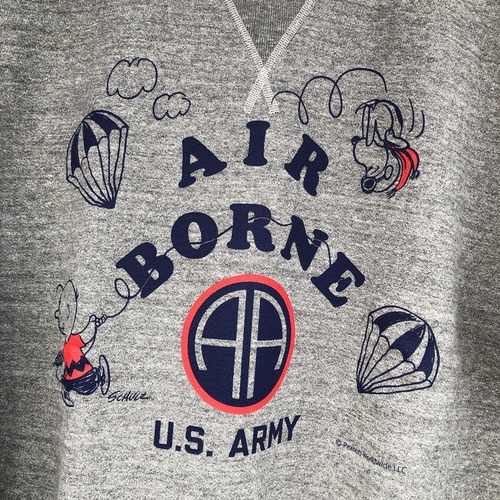BUZZ RICKSONS × SNOOPY SET-IN CREW SWEAT AIR BORNE
