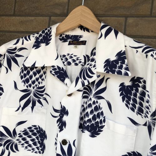SUN SURF COTTON FLANNEL L/S OPEN SHIRT DUKES PINEAPPLE