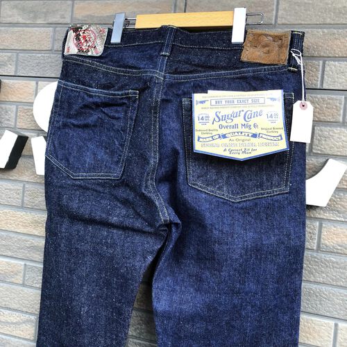 SUGAR CANE 砂糖黍製 琉球藍混 × HAWAII藍混 14oz. DENIM SLIM MODEL