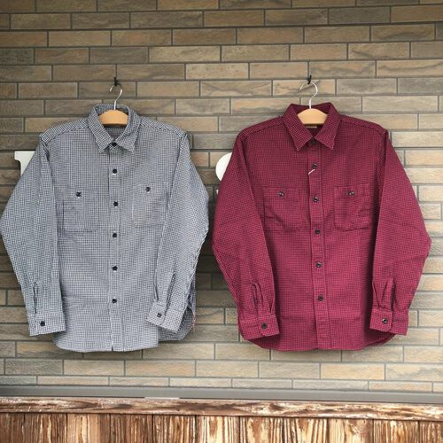 人気の千鳥格子柄ネルシャツ!SUGAR CANE TWILL CHECK L/S WORK SHIRT