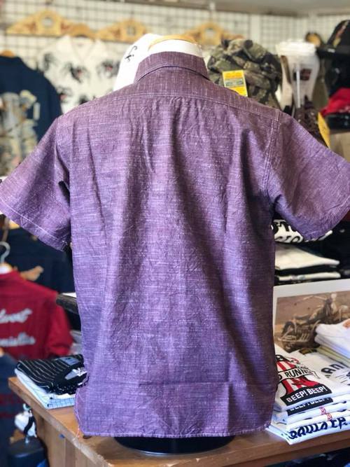 SUGAR CANE RANDOM TWIST S/S WORK SHIRT SC37923-165/RED