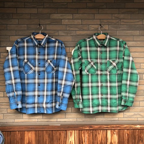オンブレーチェックネル!SUGAR CANE TWILL CHECK L/S WORK SHIRT