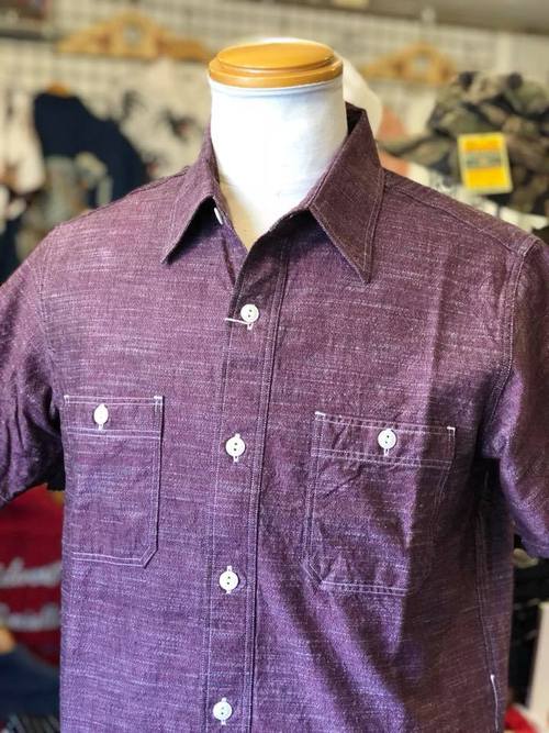 SUGAR CANE RANDOM TWIST S/S WORK SHIRT SC37923-165/RED