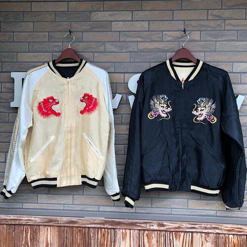 ラストMサイズ1着のみ!テーラー東洋 スーベニアジャケット“RED TIGER” × “GOLD DRAGON”