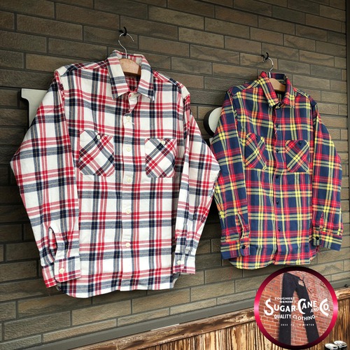 SUGAR CANE TWILL CHECK L/S WORK SHIRT SC28960-105/128