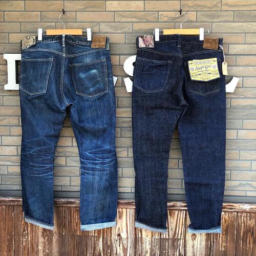 生産終了モデル!SUGAR CANE 砂糖黍製 琉球藍混 × HAWAII藍混 14oz. DENIM SLIM