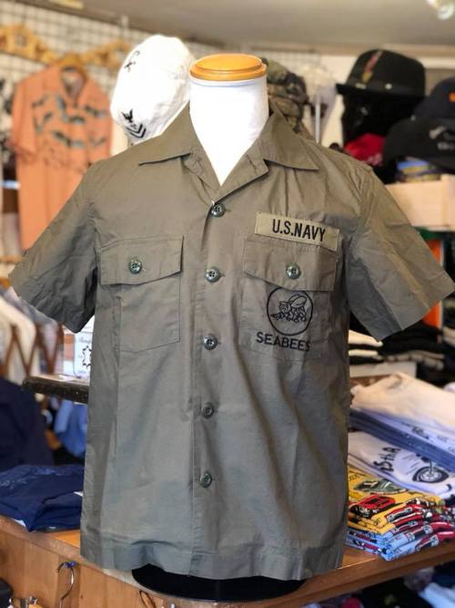 BUZZ RICKSONS VIET-NAM S/S UTILITY SHIRT 『SEABEES』OLIVE