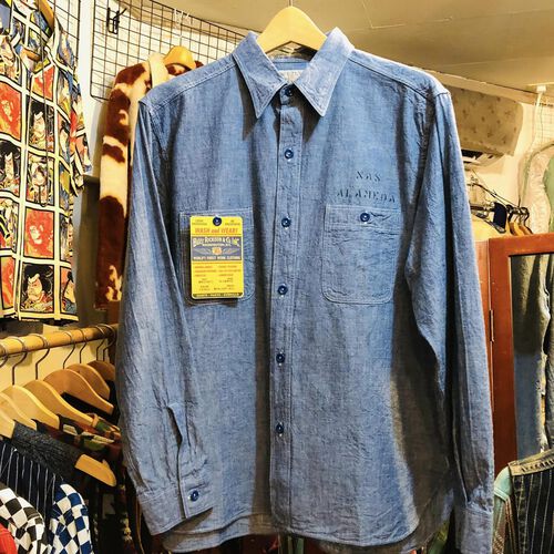 店長おススメ・ラス①モデル!バズリクソンズ ブルーシャンブレーシャツ ”NAS ALAMEDA”