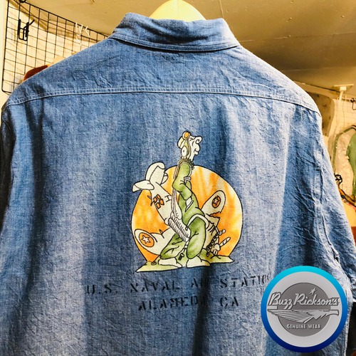 店長おススメ・ラス①モデル!バズリクソンズ ブルーシャンブレーシャツ ”NAS ALAMEDA”
