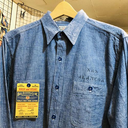 店長おススメ・ラス①モデル!バズリクソンズ ブルーシャンブレーシャツ ”NAS ALAMEDA”