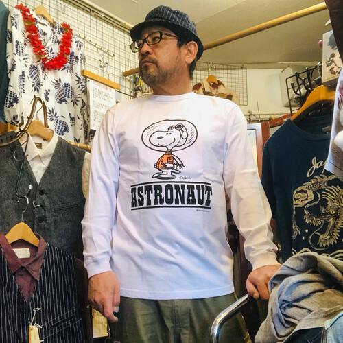 大人気のアストロノーツ・スヌーピー!BUZZ RICKSONS L/S T-SHIRT ASTRONAUT