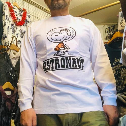 大人気のアストロノーツ・スヌーピー!BUZZ RICKSONS L/S T-SHIRT ASTRONAUT