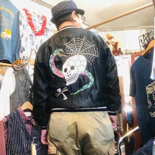 展示会未発表スカジャン!テーラー東洋 ローリングタイガー × 蛇スカル”