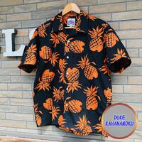 DUKE KAHANAMOKU コットン ハワイアンシャツ  “DUKE'S PINEAPPLE” BLK