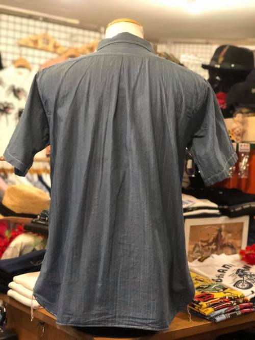 FICTION ROMANCE 3.5oz. HANK DYED CHAMBRAY S/S WORK SHIRT