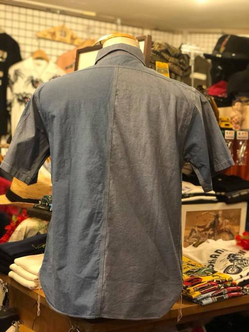 FICTION ROMANCE 5oz. VAT DYED&ROPE DYED S/S WORK SHIRT