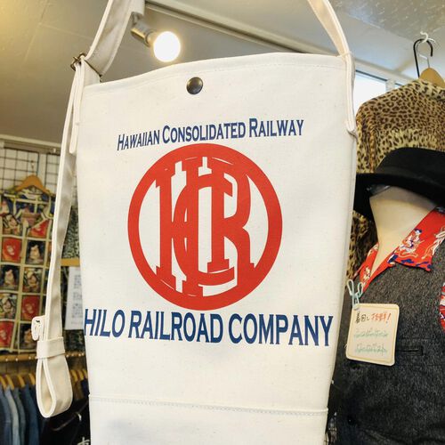 SUN SURF HAWAIIAN WORK TOTE BAG  “HILO RAILROAD COMPANY”