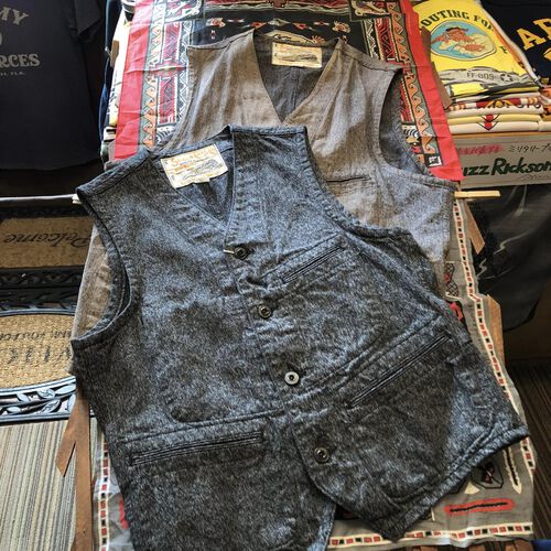 店長おススメ！SUGAR CANE 9oz. BLACK COTTON COVERT WORK VEST