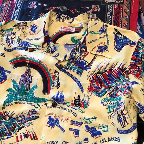 ラストMサイズ1着!サンサーフ 長袖アロハシャツ HISTORY OF THE ISLANDS