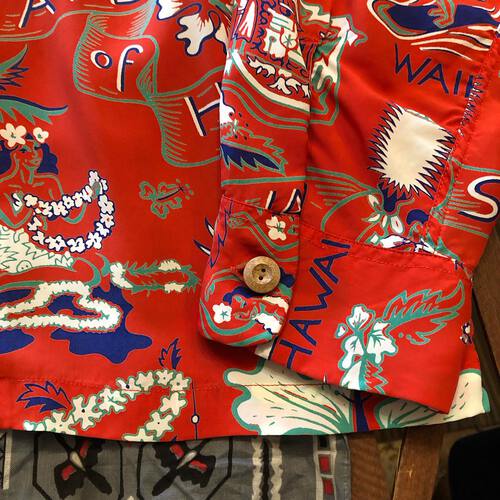 希少長袖アロハ!SUN SURF RAYON HAWAIIANSHIRT “STATE OF HAWAII”