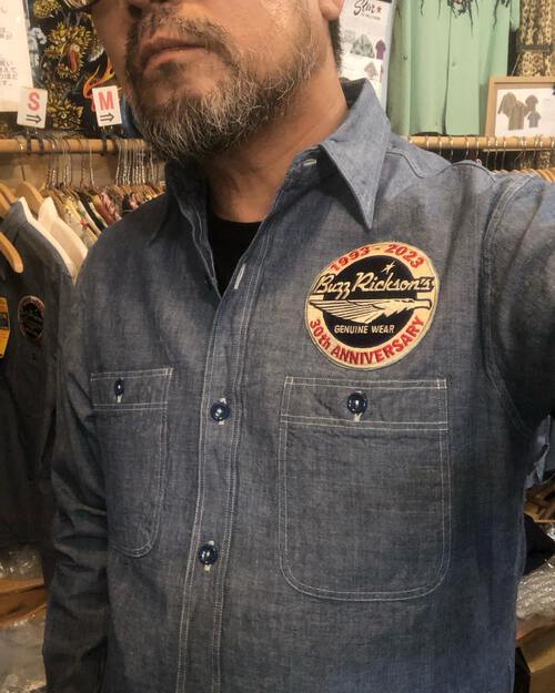 バズリクソンズ 30周年記念限定モデル!BLUE CHAMBRAY CUSTOM WORK SHIRTS