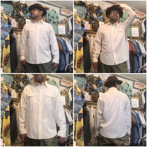 アメカジスタイル定番モデル!SUGAR CANE WHITE CHAMBRAY L/S WORK SHIRT